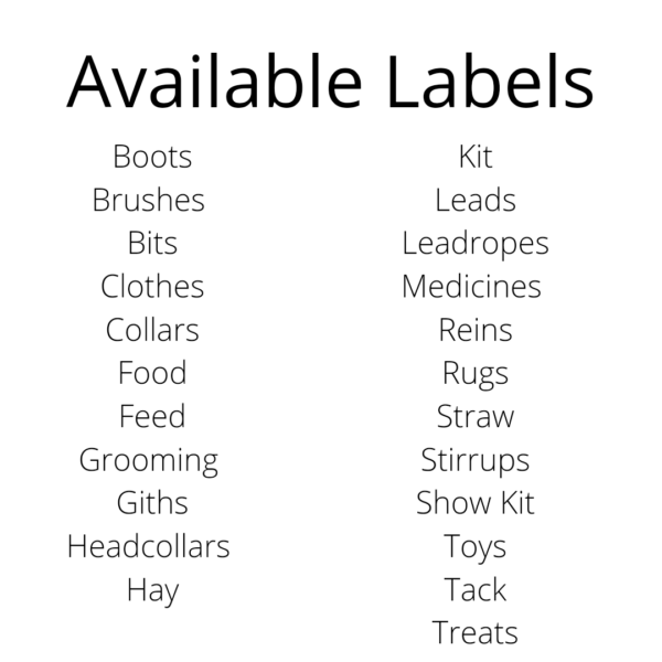 list of labels